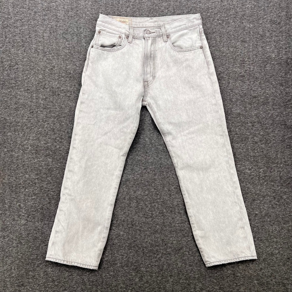 Levis Premium 551 Z Authentic Straight Jeans  W31 Light Grey Acid‎ Wash Denim - Picture 2 of 9